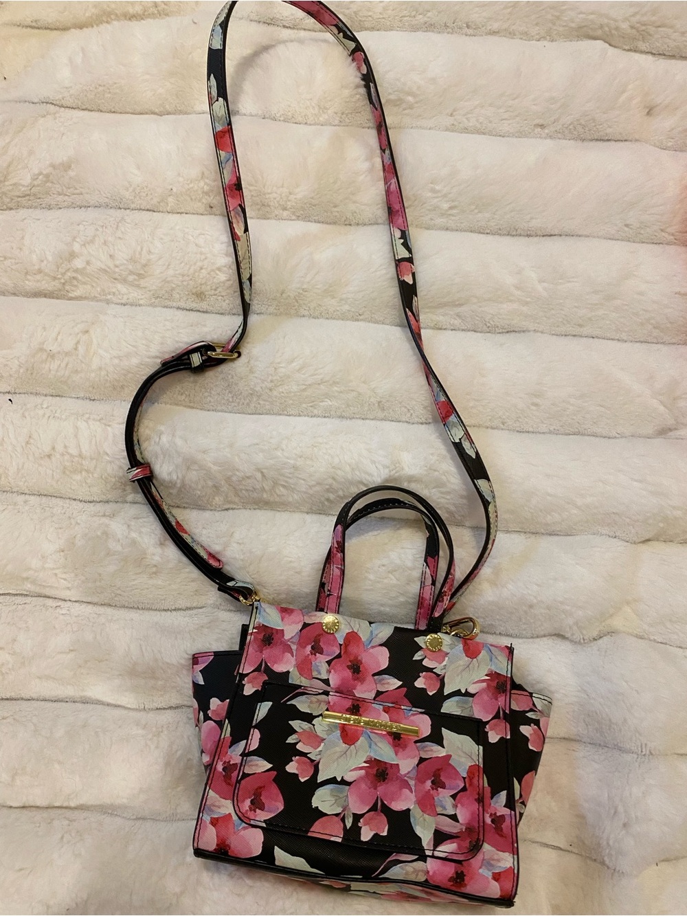 Steve Madden Floral Mini Tote/Crossbody Bag